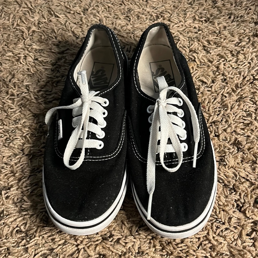 Authentic Black Vans (Women’s US size 6.5/Men’s US size 5)
